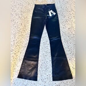 L'AGENCE Black Flare Wide Leg Jeans with Modern Silhouette